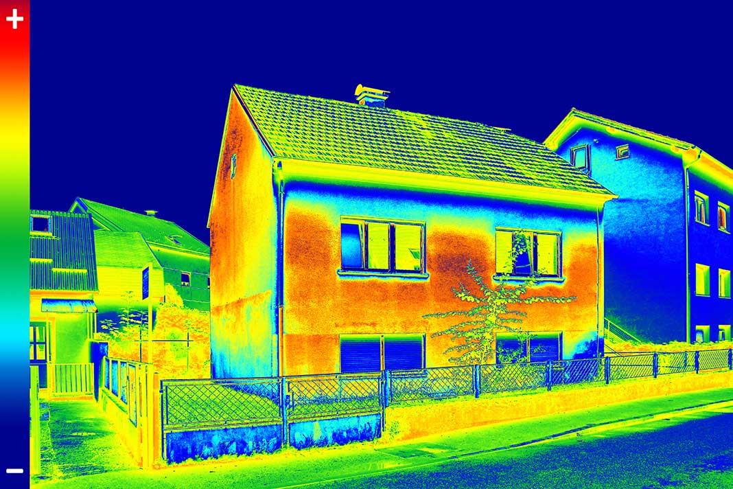 Bild von Wärmebild von Einfamilienhaus