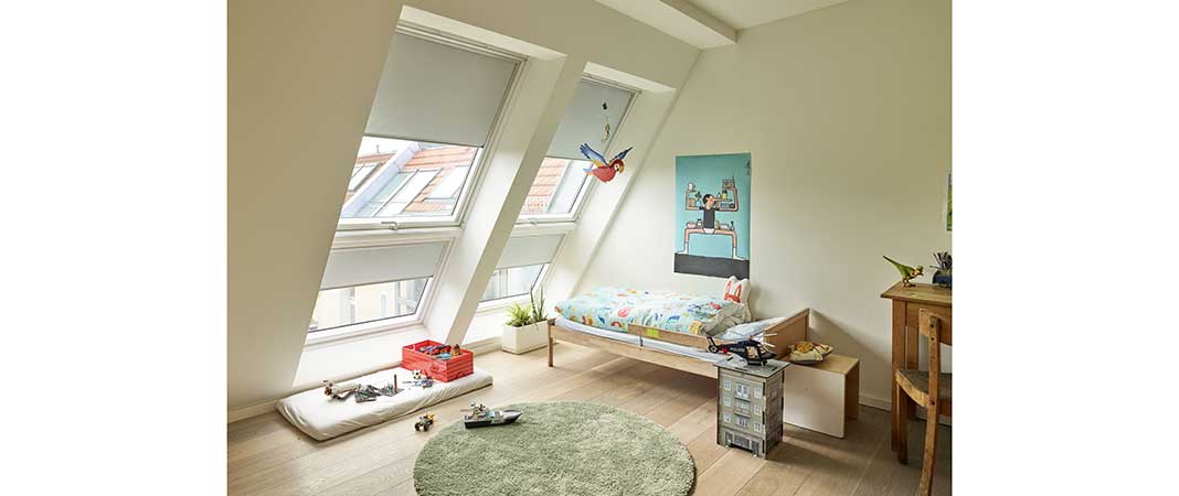 Bild von Kinderzimmer mit Velux Lichtlösungen 