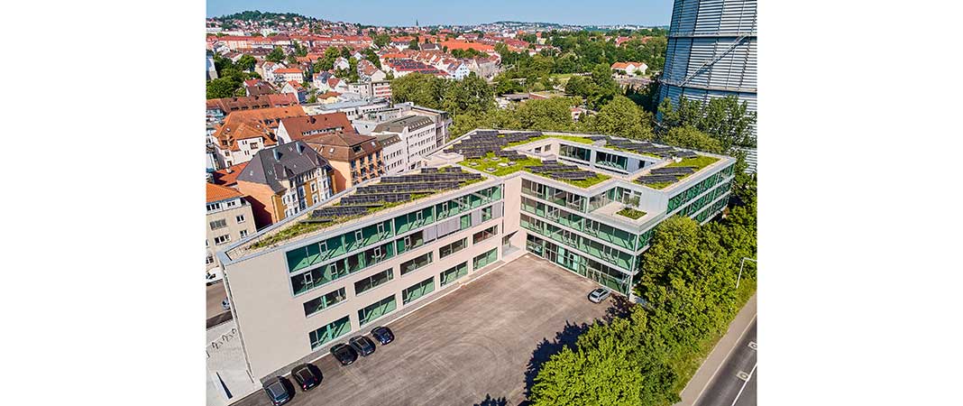 Bild von Flachdachgebäude Valley One mit Dachbegrünung