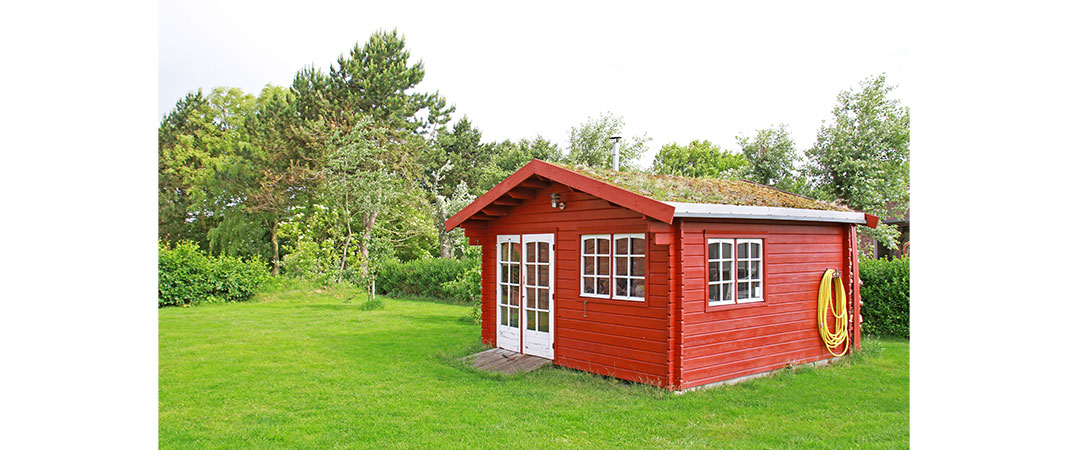 Bild von Gartenhaus mit Gründach