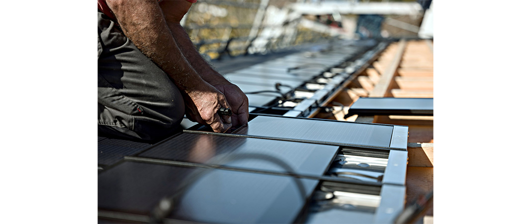 Bild von Montage von Solarzellen