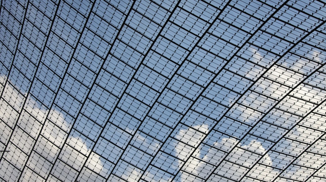 Detailaufnahme des Daches des Olympia Stadions in München